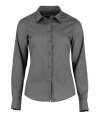 K242 KK242 Kustom Kit Ladies Long Sleeve Tailored Poplin Shirt Graphite Grey colour image